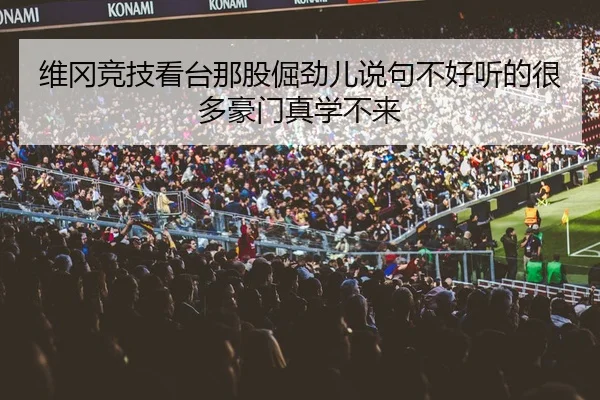 维冈竞技看台那股倔劲儿说句不好听的很多豪门真学不来